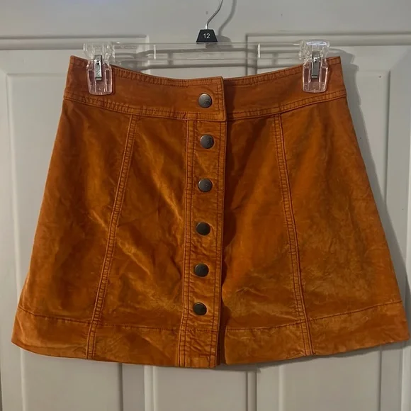 Madewell Velveteen snap skirt sz 00 - Picture 2 of 3